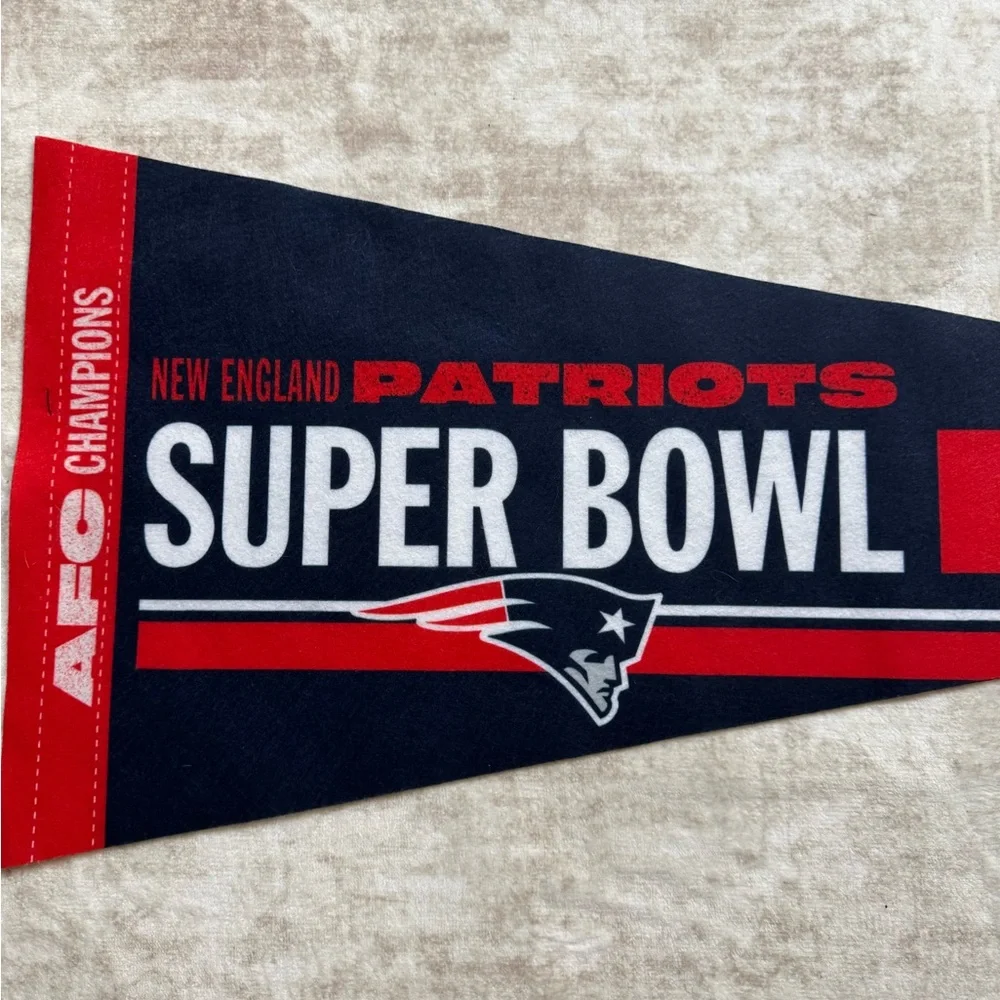 New‎ England Patriots Super Bowl LX AFC Champions 12x30 Felt Pennant